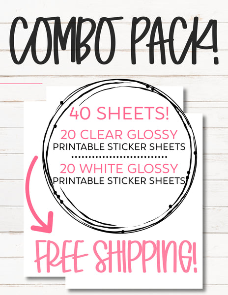 Printable Clear Glossy Sticker Paper for Planner Stickers & Decals - F –  The Paper Hen