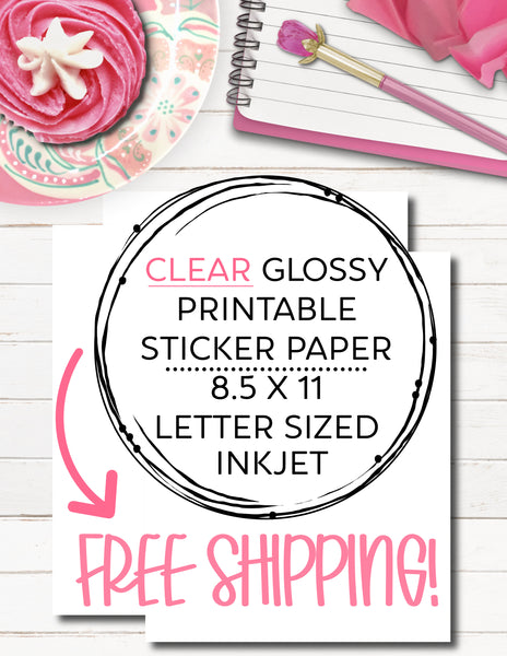 Glossy Print & Cut Sticker Paper