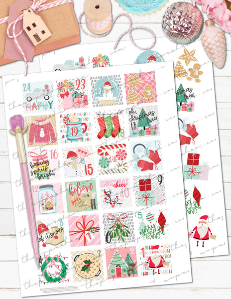 Winter Warmers Image Stickers | Hygge Stickers | Holiday Planner Stickers |  Christmas Planner Stickers