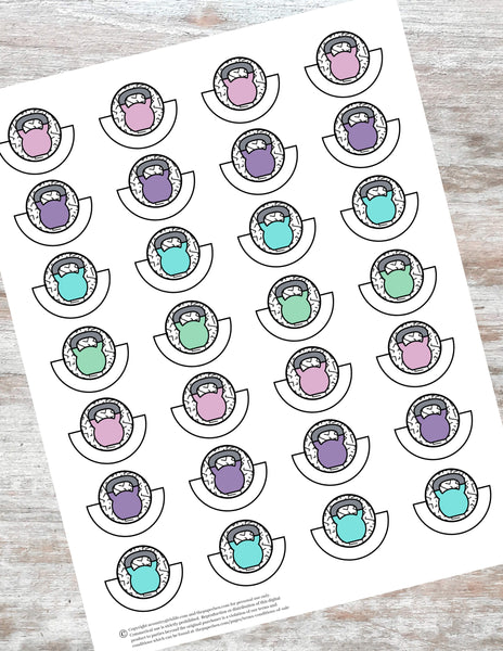 Printable Hydration Water Habit Tracker Planner Stickers – The Paper Hen