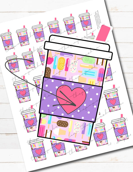 Coffee Time Stickers Sheet. Planner Stickers for College Planners, Bul – My  Happy Place Stickers