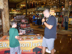 Pearson Ranch Elk & Bison Jerky display at Bass Pro