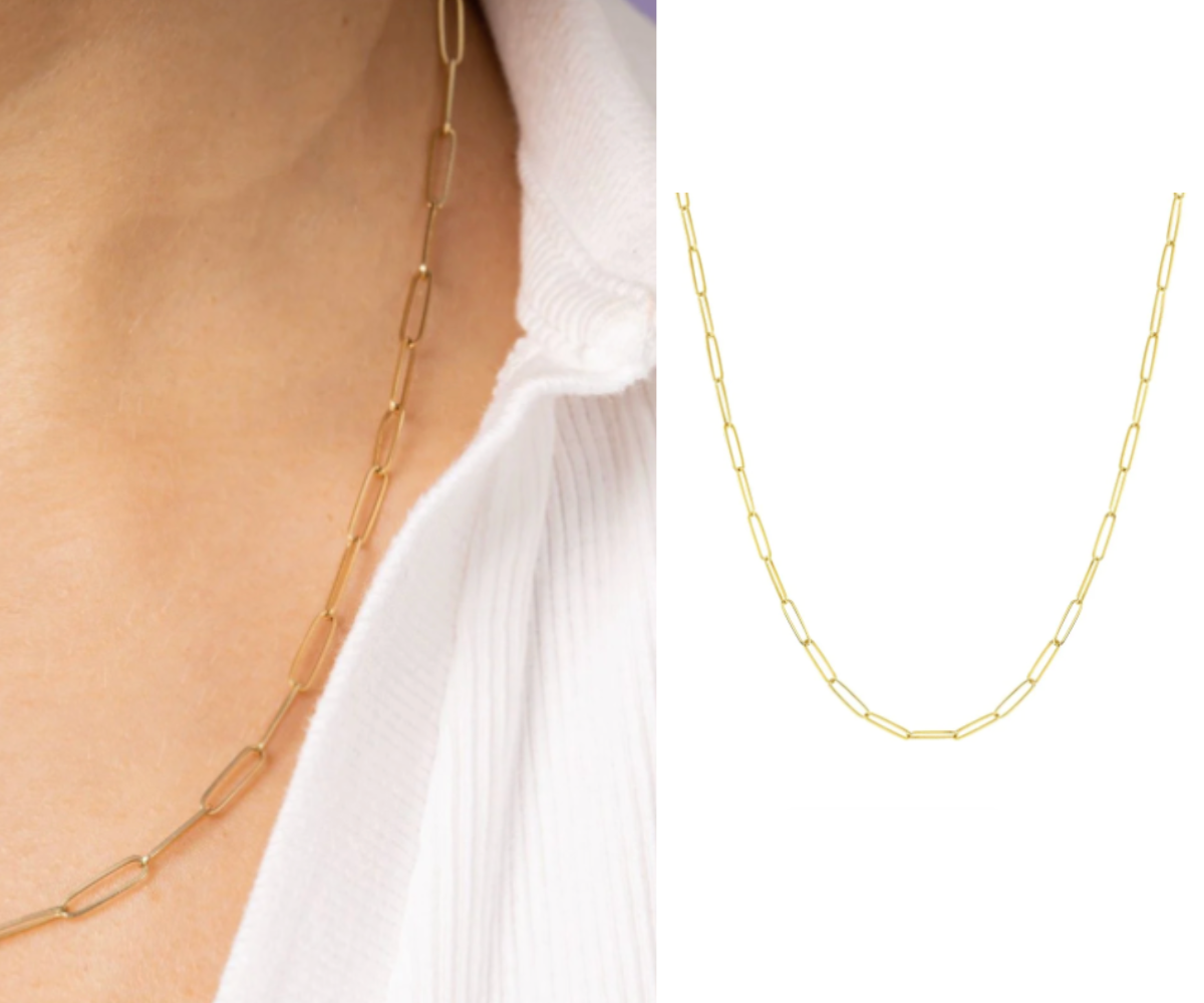 LeMel 14K Gold Paperclip S Chain Necklace