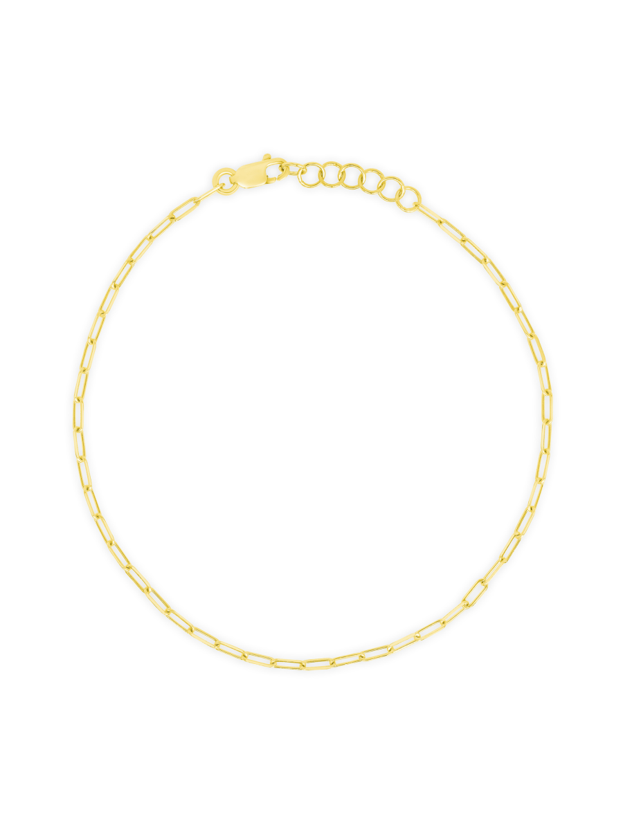 Dainty Gold Chain Bracelet 14K