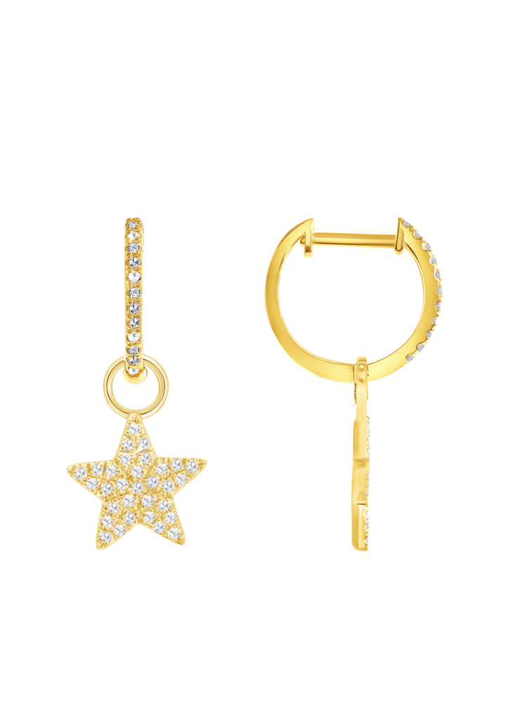 Brette Star Huggie Earrings 14K – LeMel