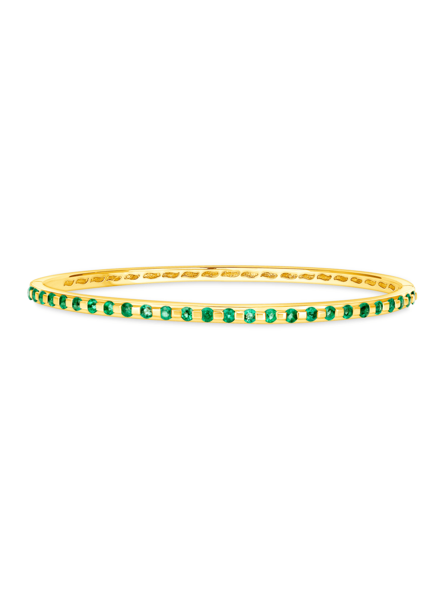 Emerald Bangle 14K