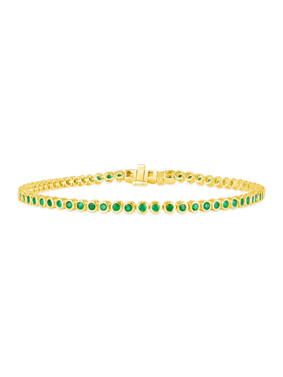 Emerald Tennis Bracelet 14K