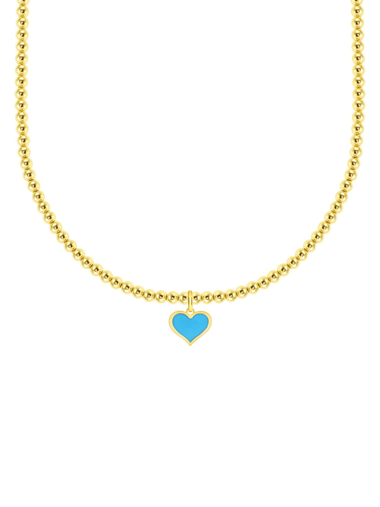 Sophie Heart Beaded Choker Necklace