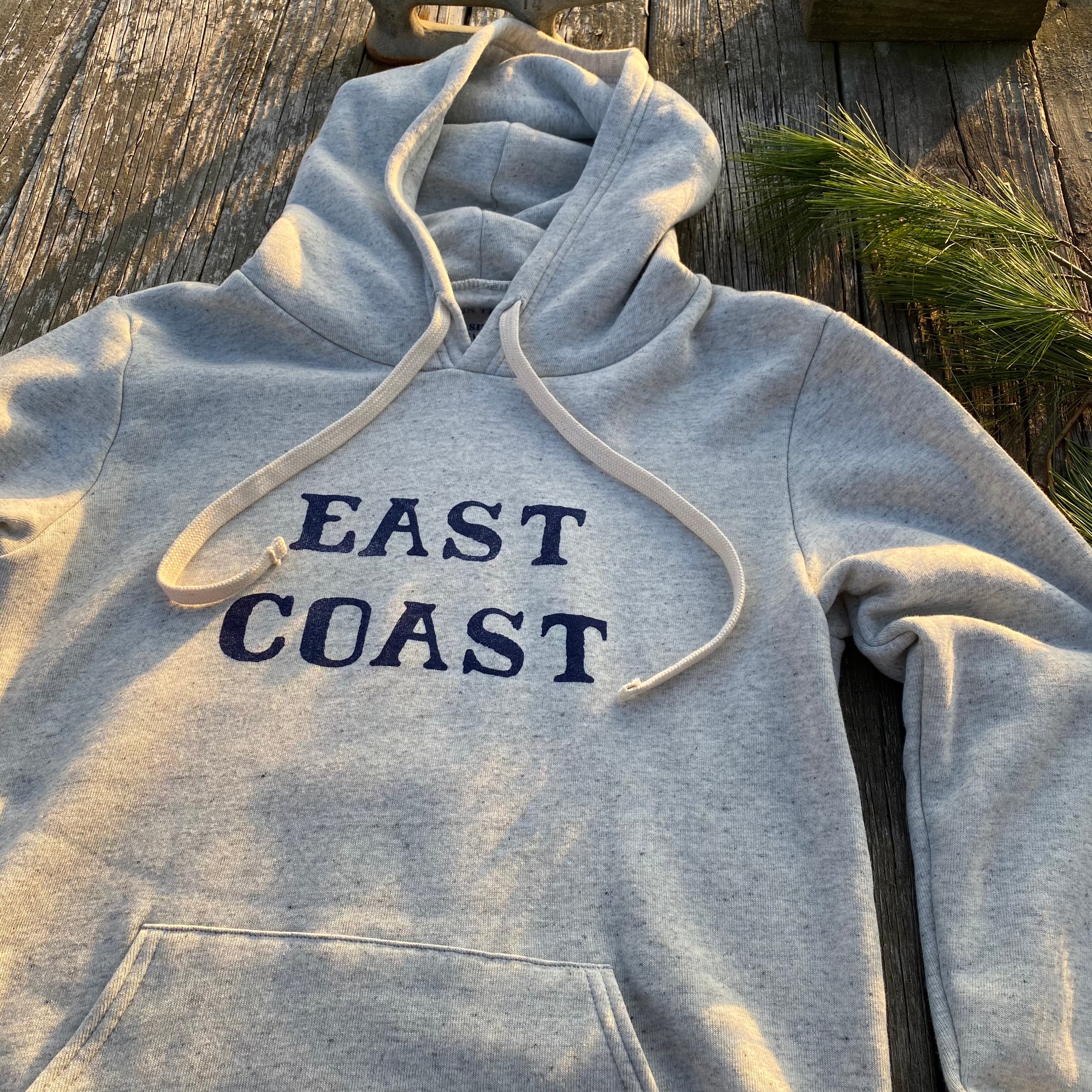 East Coast Pullover Hoodie, Ash/Blue