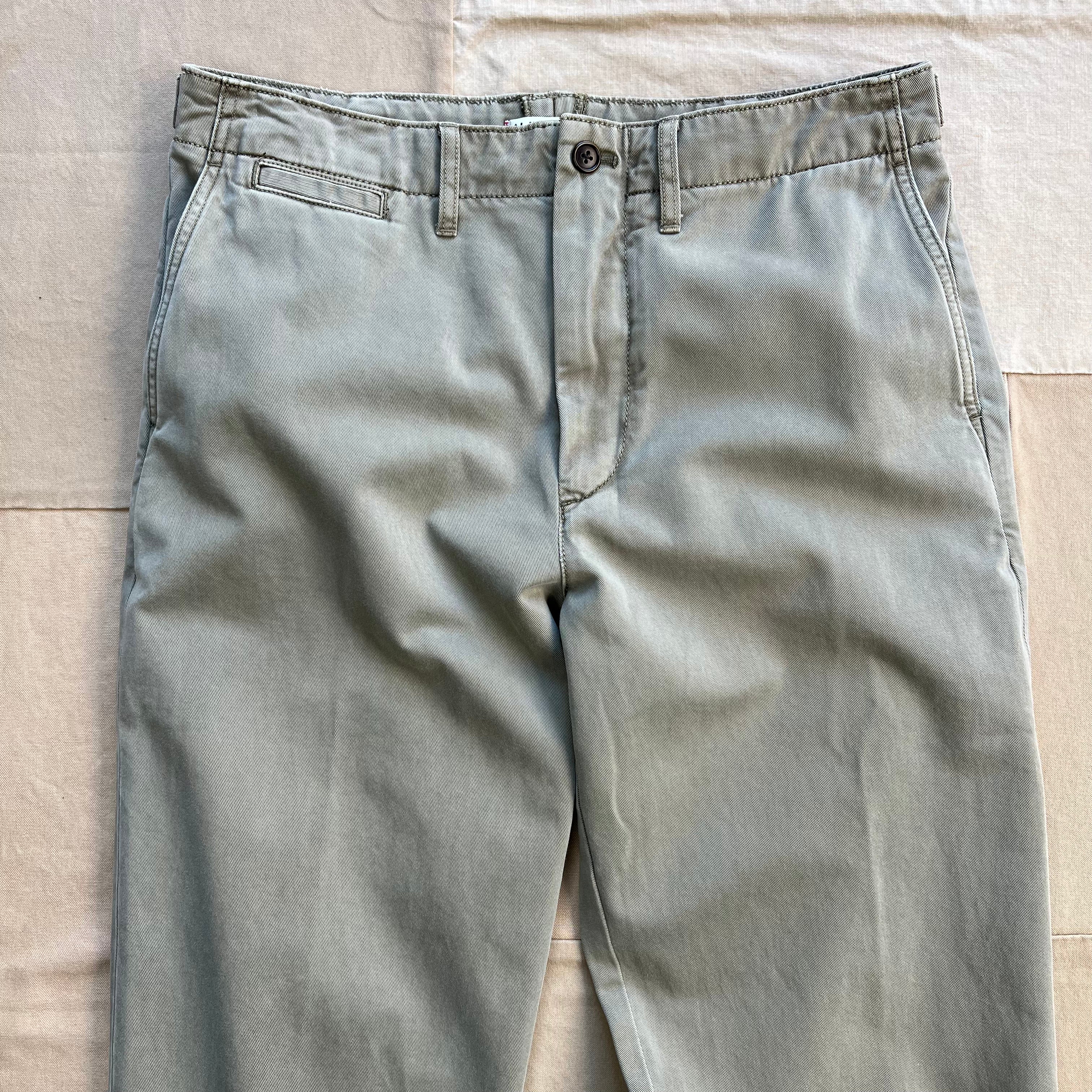 Straight Leg Pant in Vintage Wash Chino Long Inseam, Faded Khaki