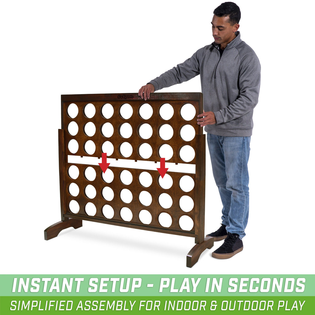 GoSports 4 ft Wide Portable 4-in-a-Row Game - White – PlayGoSports.com