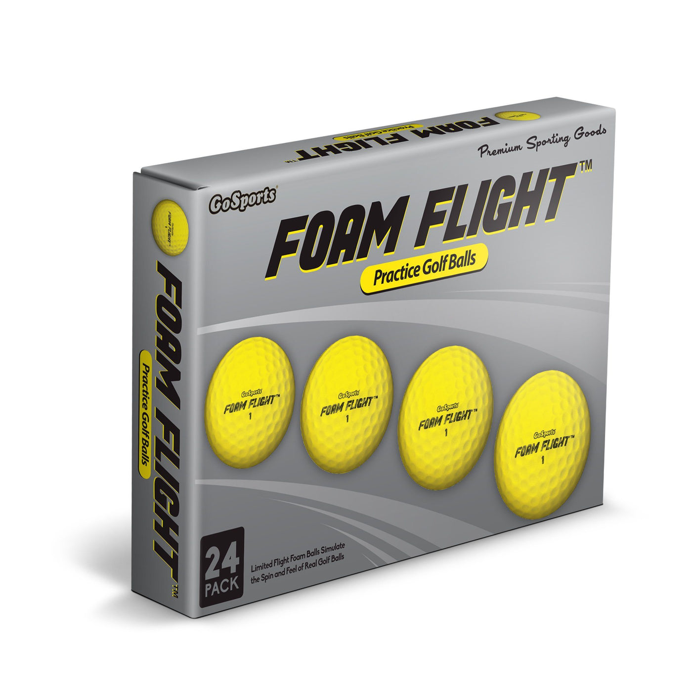 GoSports Foam Flight Practice Golf Balls 24 Pack - Yellow â playgosports.com