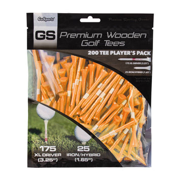 GoSports 3.25 XL Premium Wooden Golf Tees - Orange –