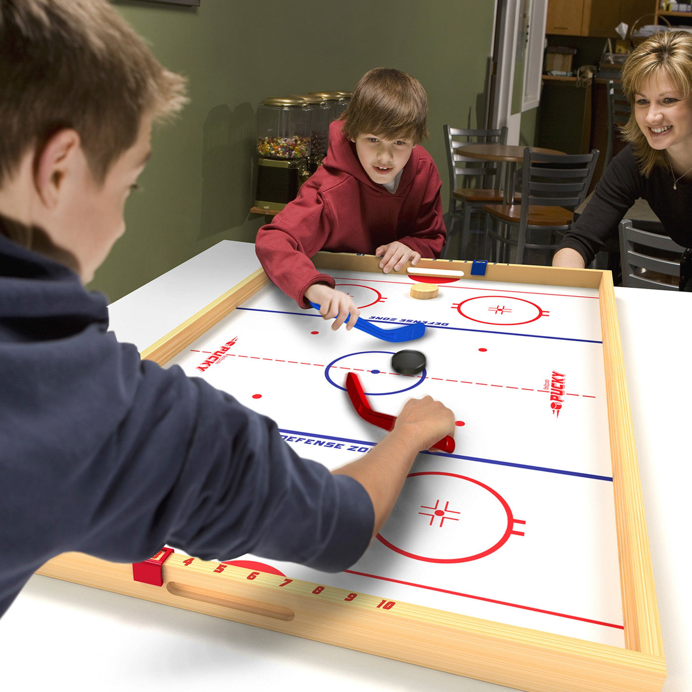 Gosports Ice Pucky Wooden Table Top Hockey Game For Kids Adults