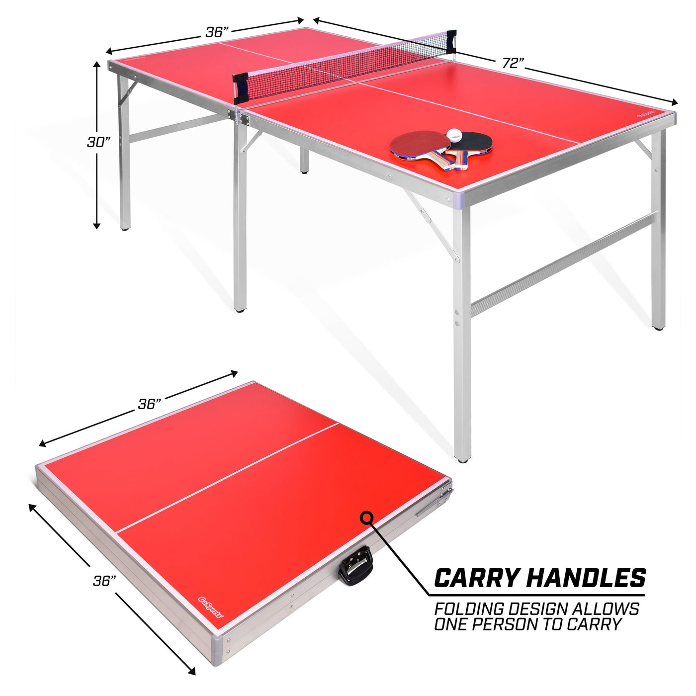 Gosports 6x3 Mid Size Table Tennis Game Set Playgosportscom