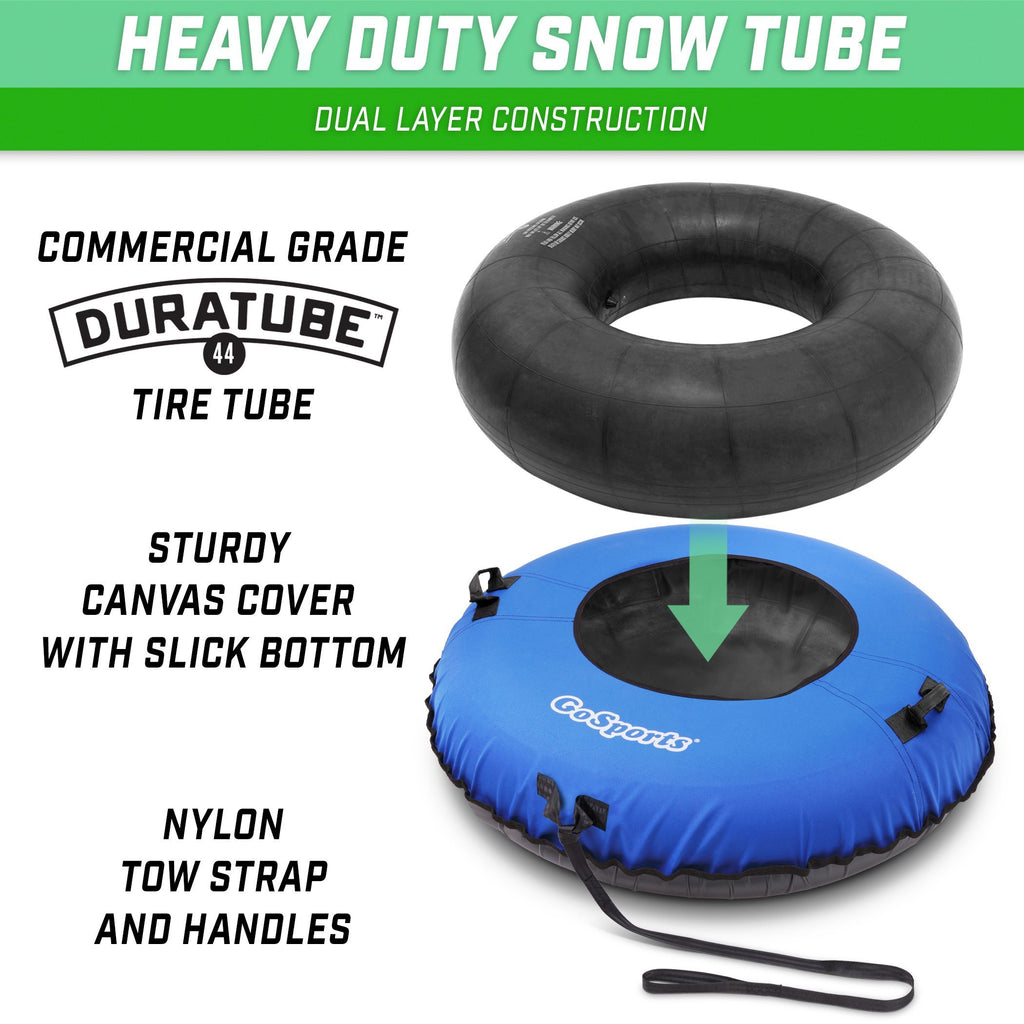 Inflatable Snow Sled, Heavy Duty Snow Tube with Reinforced Handles, Winter  Toys