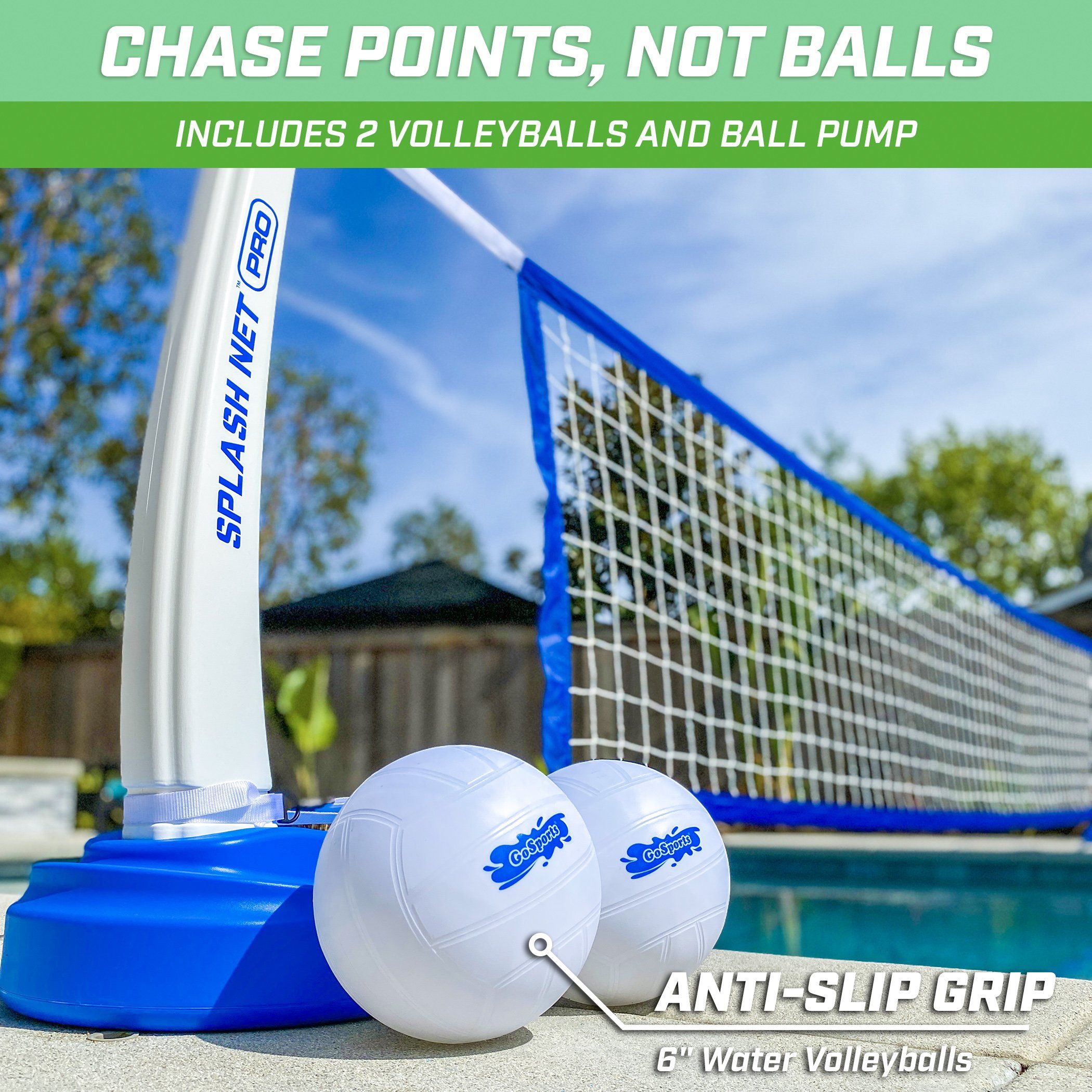 GoSports Splash Net PRO Pool Volleyball Net - Blue