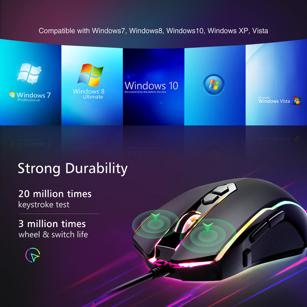 pictek gaming mouse 7200 dpi software download