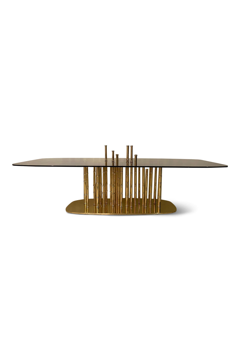 Gold Bamboo Glass Coffee Table : 1 / To make your living room even more beautiful and functional, explore our selection of complementary living room tables, including both end tables and.