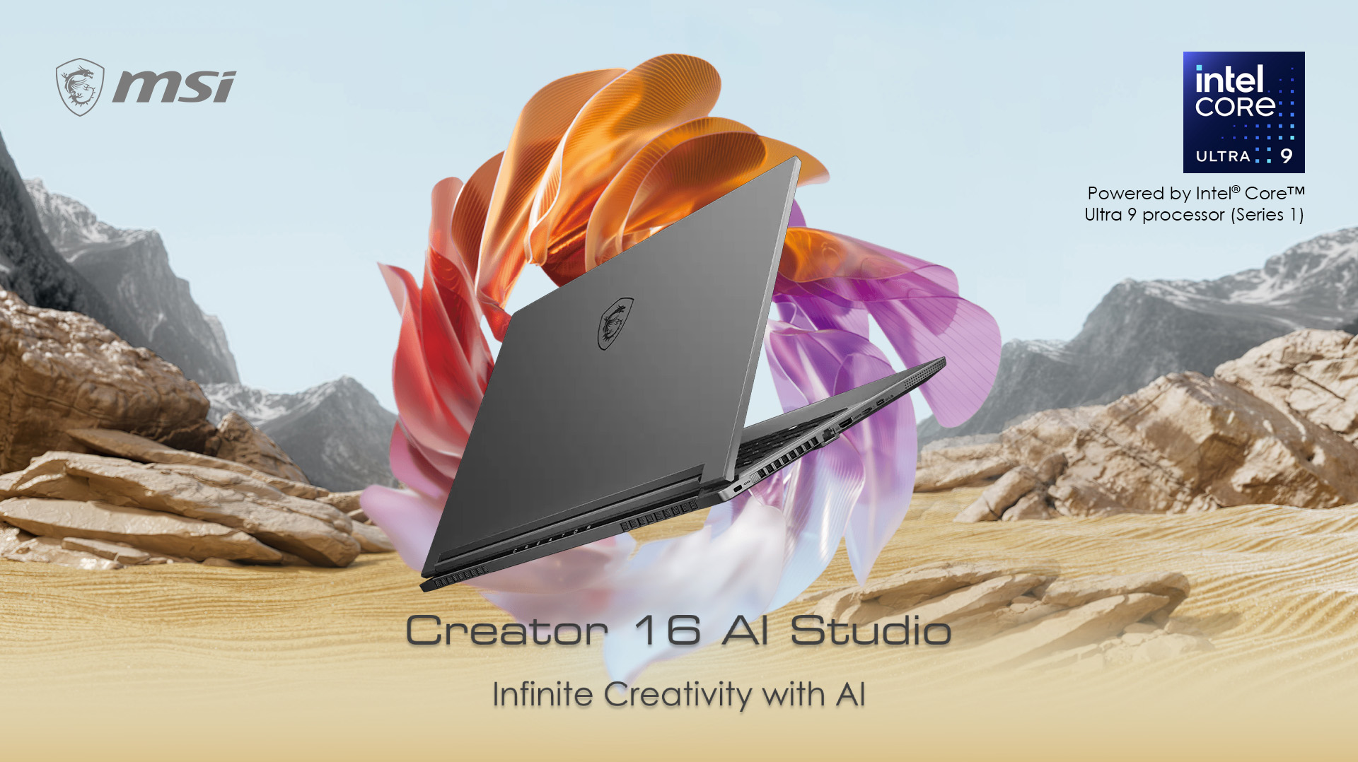 The Creator 16 AI Studio, equipped with the latest generation of Intel CPU, the new Intel AI chip (NPU), GPU, MSI's AI-Engine, and MSI's AI-Artist, provides an immersive creativity experience tailored for diverse professional creators. Empowered by AI, these laptops enhance your creativity, simplifying the realization of your ideas. In this new era, aesthetics are defined by you.