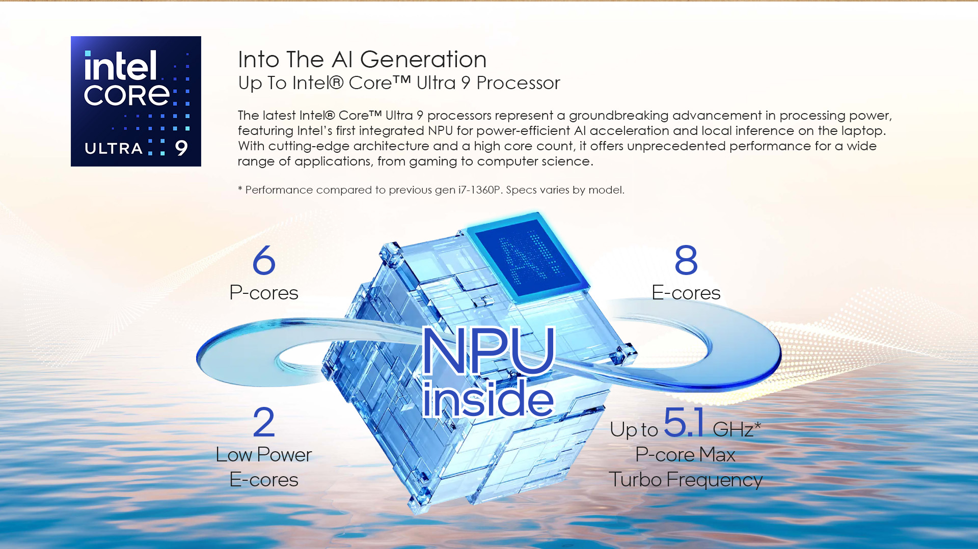 The latest Intel® Core™ Ultra 9 processor 185H represents a groundbreaking advancement in processing power, featuring Intel’s first integrated NPU for power-efficient AI acceleration and local inference on the laptop. With cutting-edge architecture and a high core count, it offers unprecedented performance for a wide range of applications, from gaming to computer science.