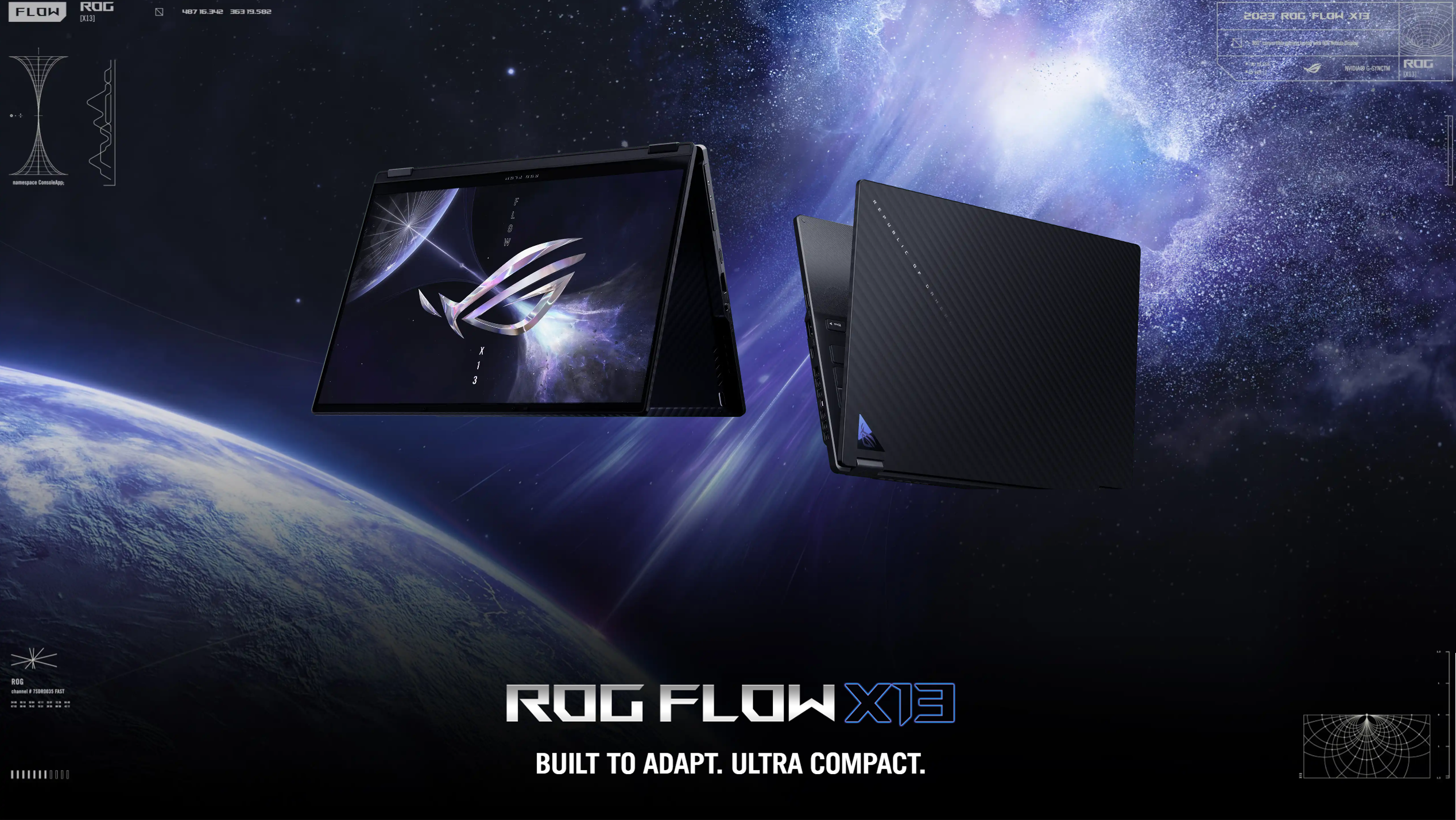 ROG FLOW X13 BUILT TO ADAPT. ULTRA COMPACT.