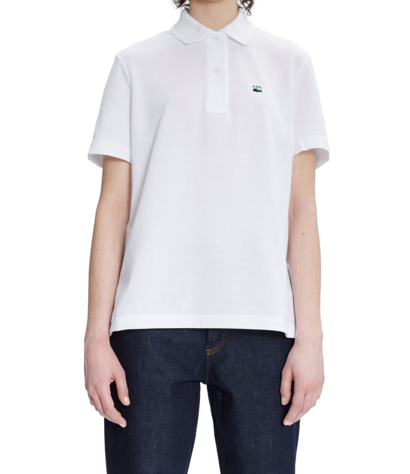 定価以下 L APC X LACOSTE POLO SHIRT WHITE