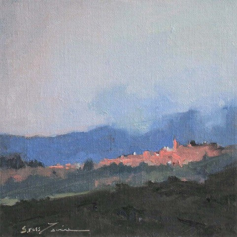 Sherrie Russ Levine - Perched en Provence (12 x 12)