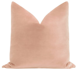 blush velvet cushions