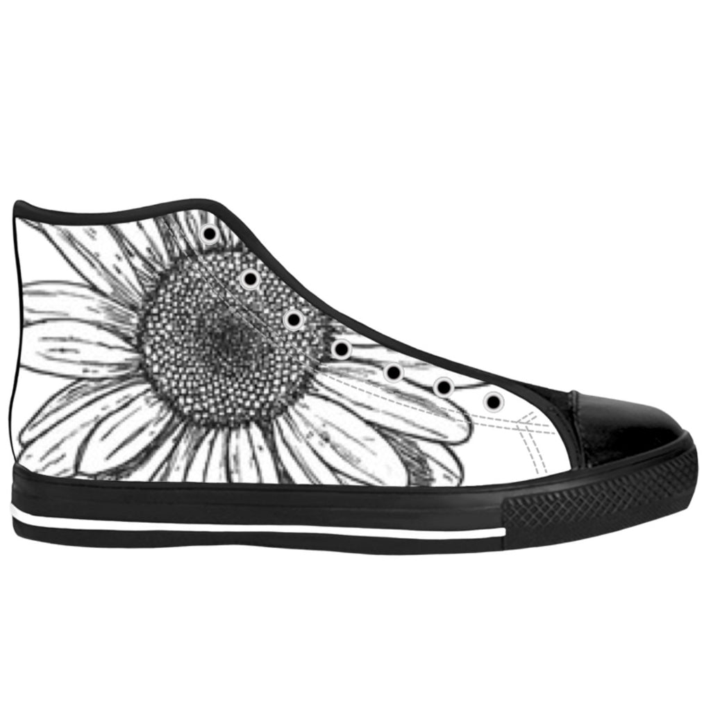 white sunflower shoes