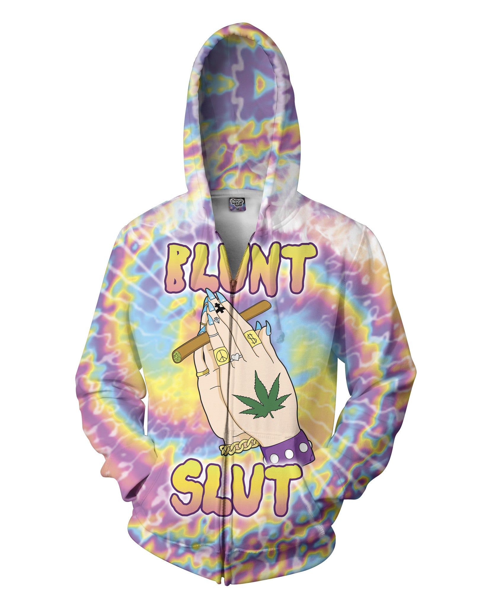 420 Pillow Fight All Over Print Zip Up Hoodie