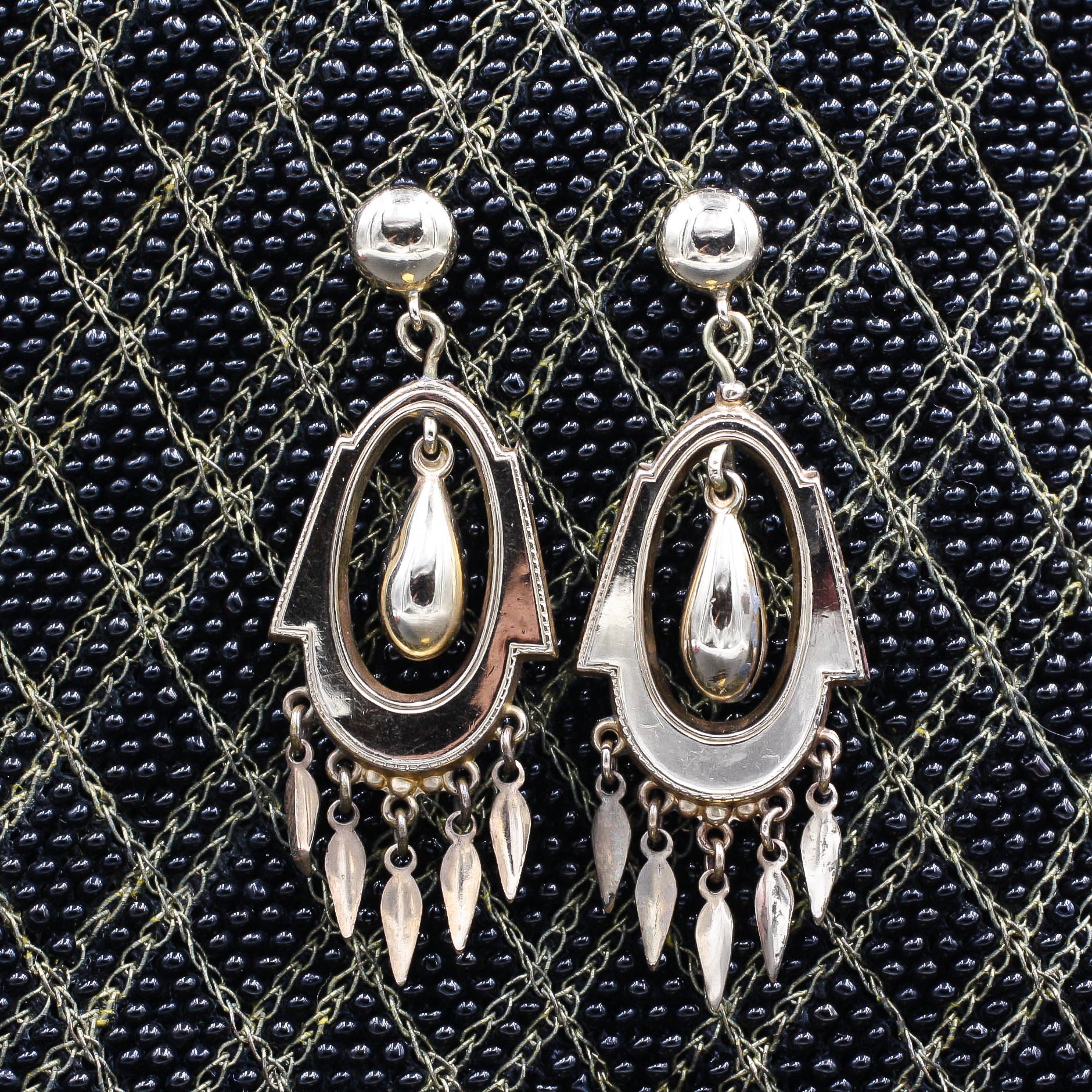 Victorian Drop Earrings c1870 – Pippin Vintage Jewelry