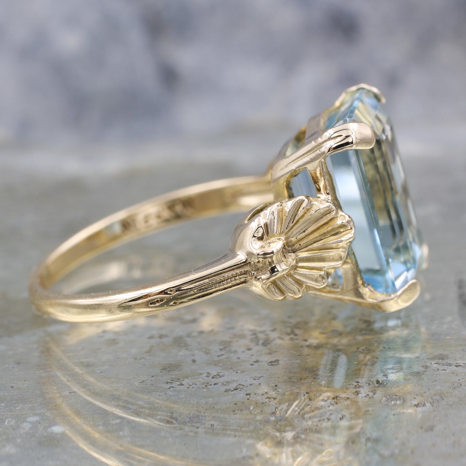 vintage aquamarine ring