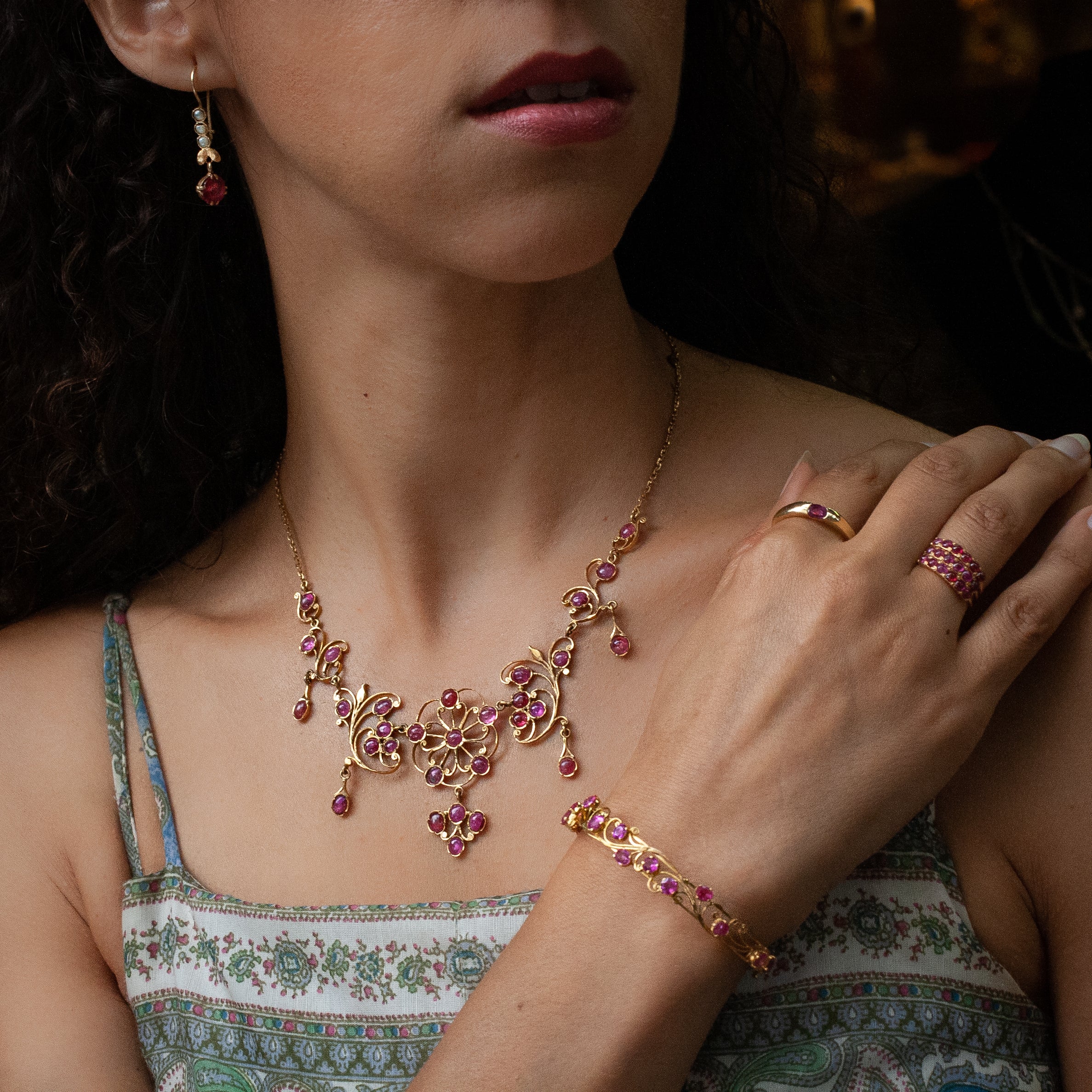 Ruby Swirls Bangle