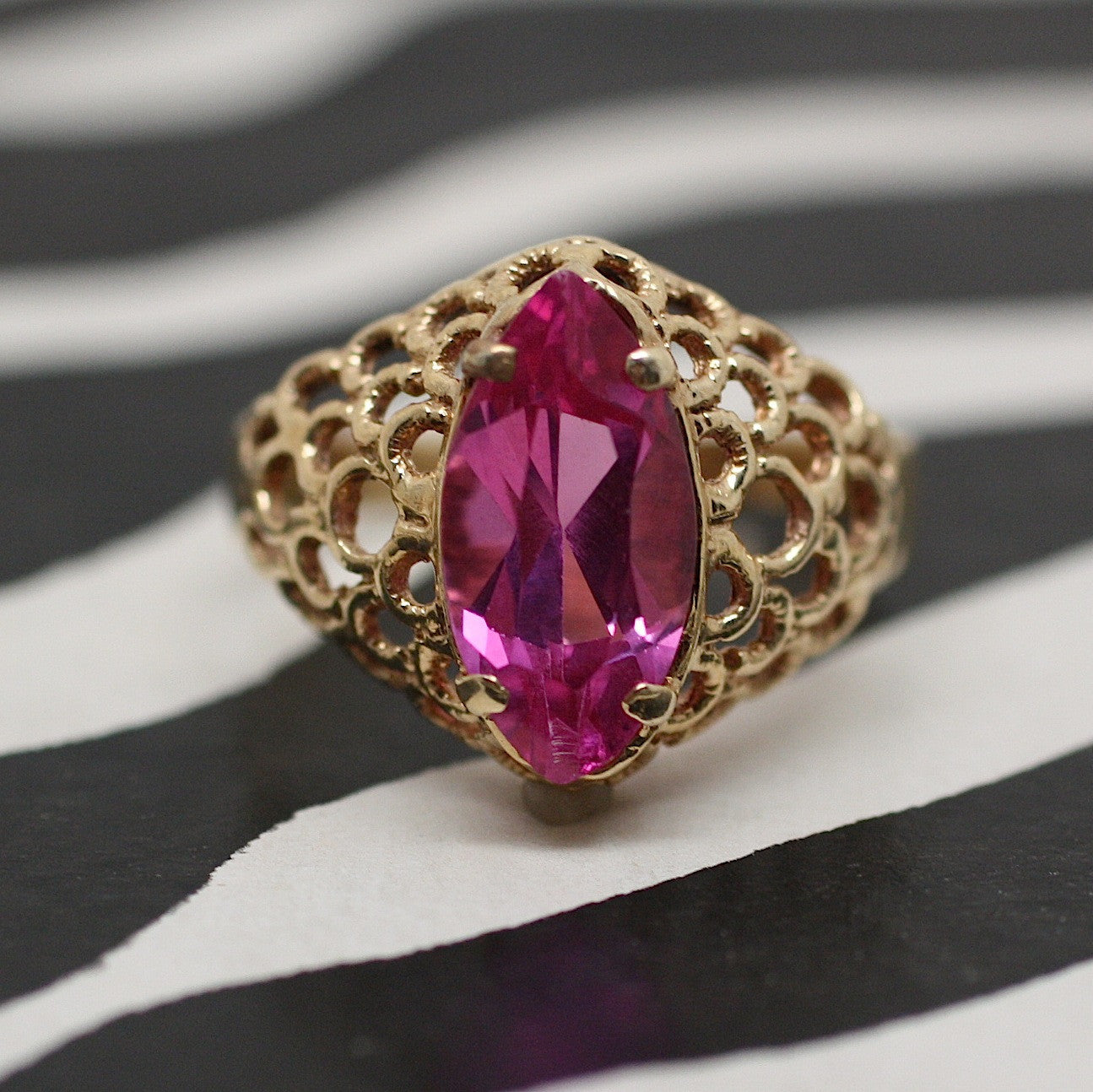 pink sapphire ring