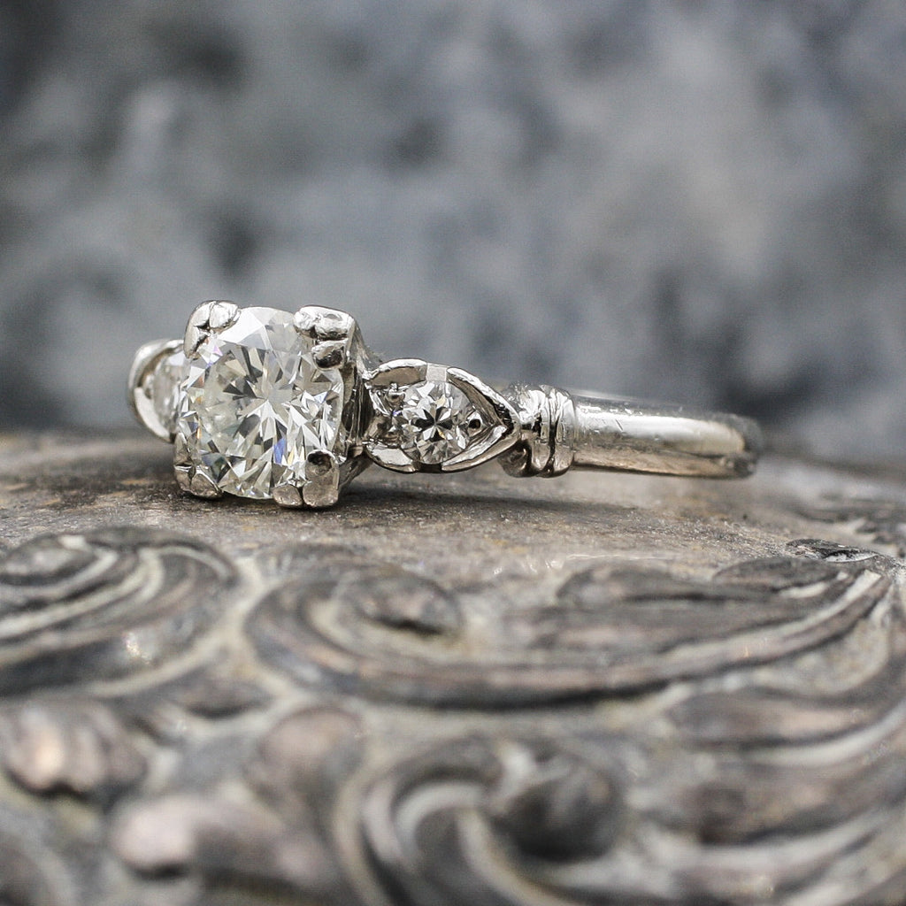 1940s Handmade Platinum .70 Carat Diamond Ring – Pippin Vintage Jewelry