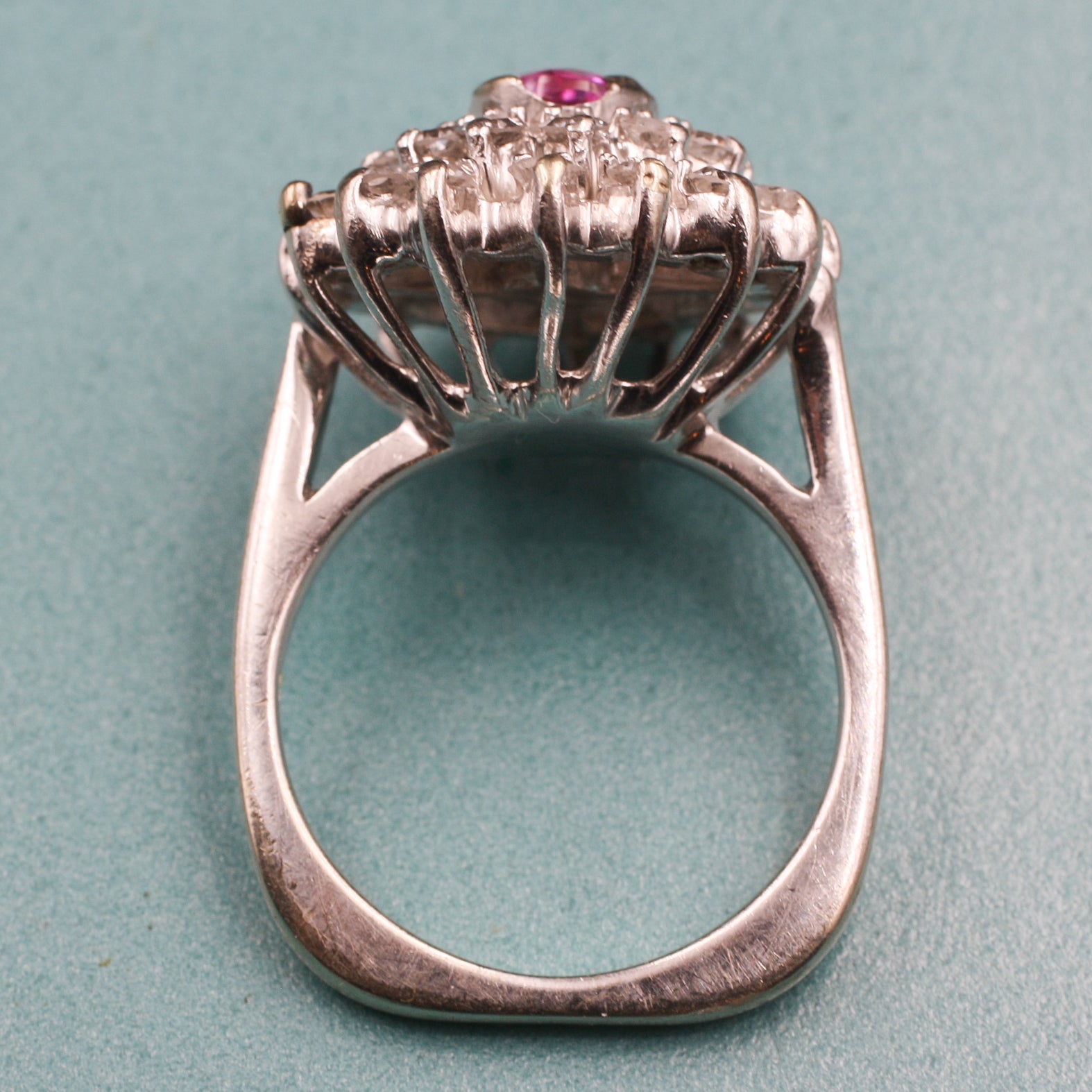 pink sapphire ring white gold