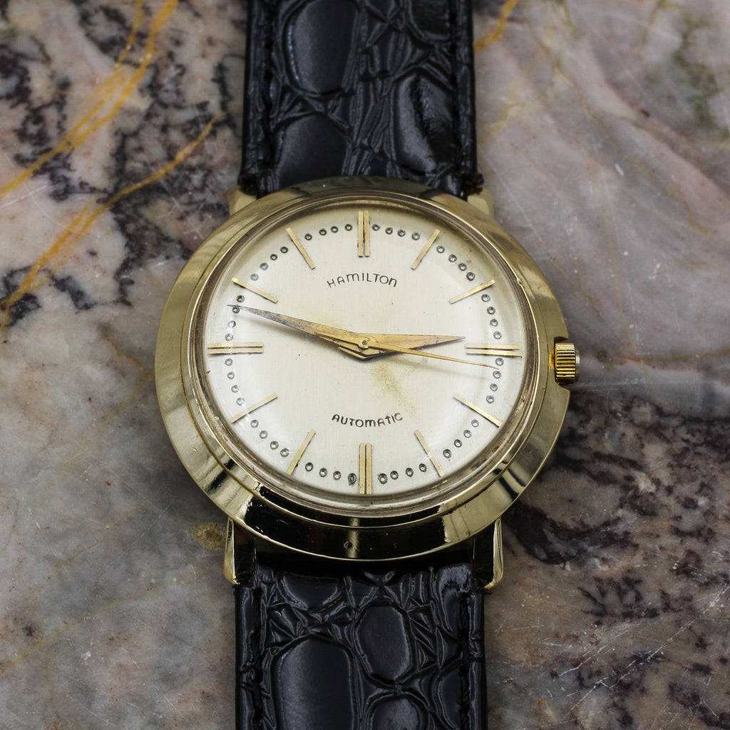 1956 14k Hamilton Automatic Watch – Pippin Vintage Jewelry