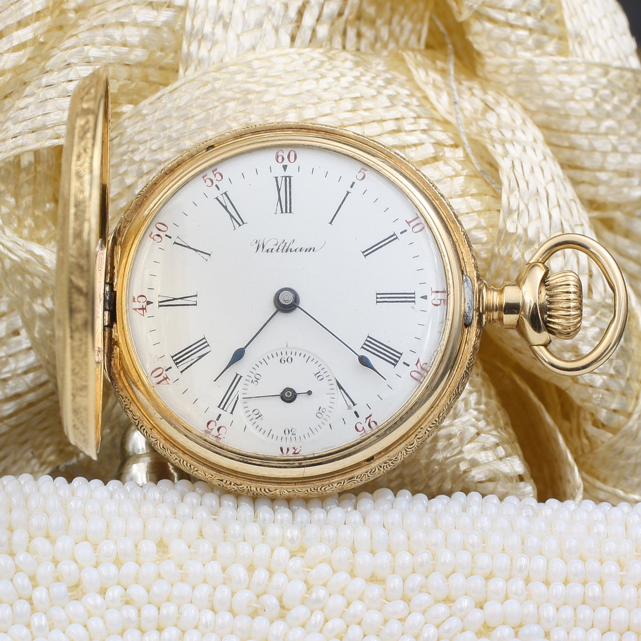 waltham pocket watch gold