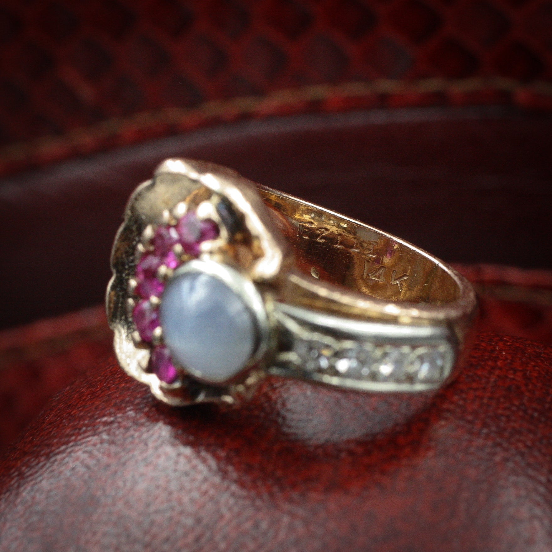 Retro Star Sapphire and Ruby Ring – Pippin Vintage Jewelry