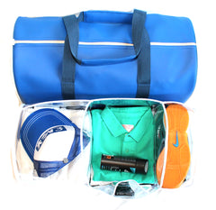 Typical gear in a gym bag