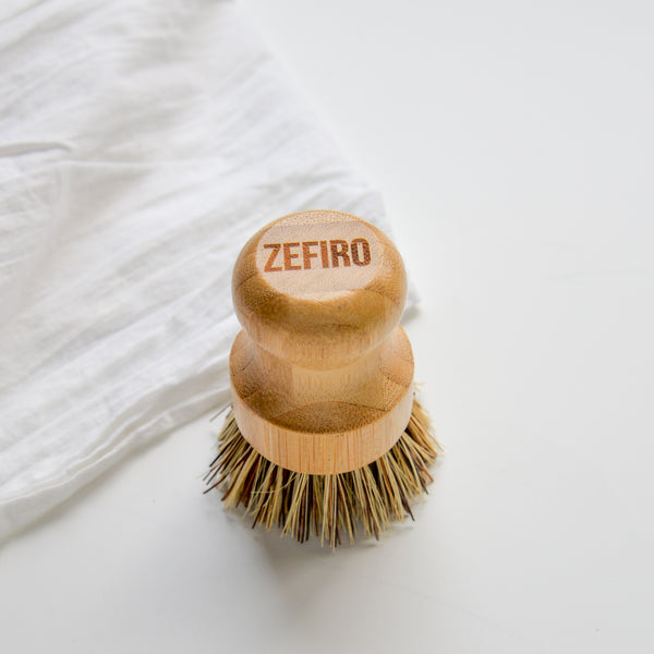 Eco-Friendly Bamboo and Sisal Scrub Brush for Kitchen Cleaning – pocoro