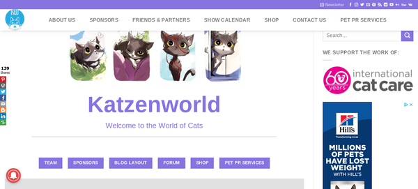 Katzenworld Website Screenshot 