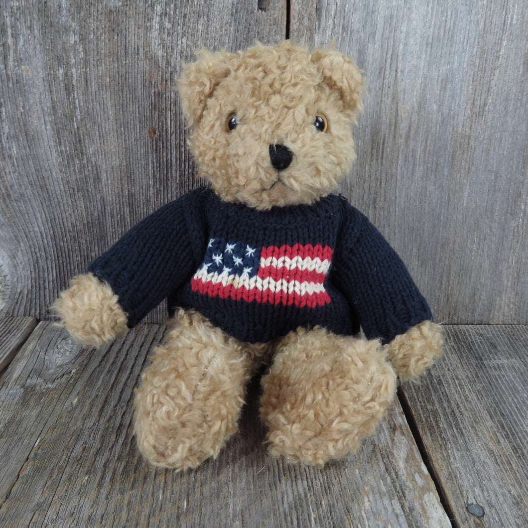 Vintage Teddy Bear Plush Ty Ralph Lauren American Flag Sweater Stuffed– At  Grandma's Table