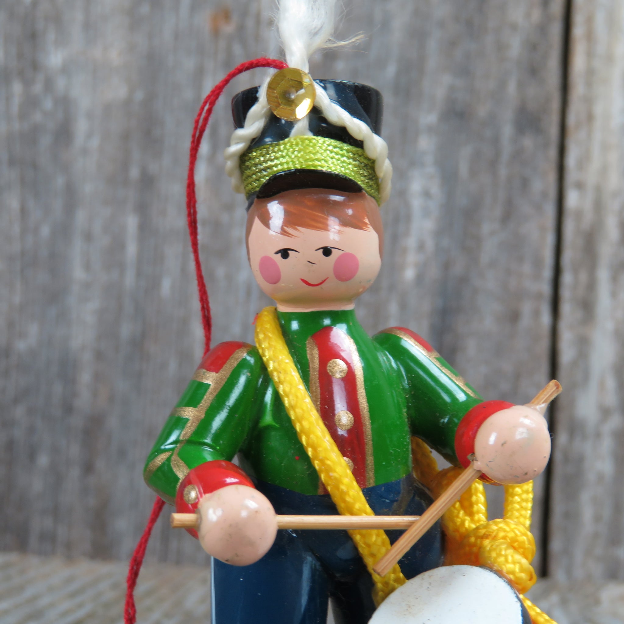 wooden toy soldier ornament