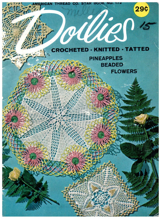 Doily Patterns Crochet Vintage Ruffles Flower Pineapple Doilies Furnit – At  Grandma's Table
