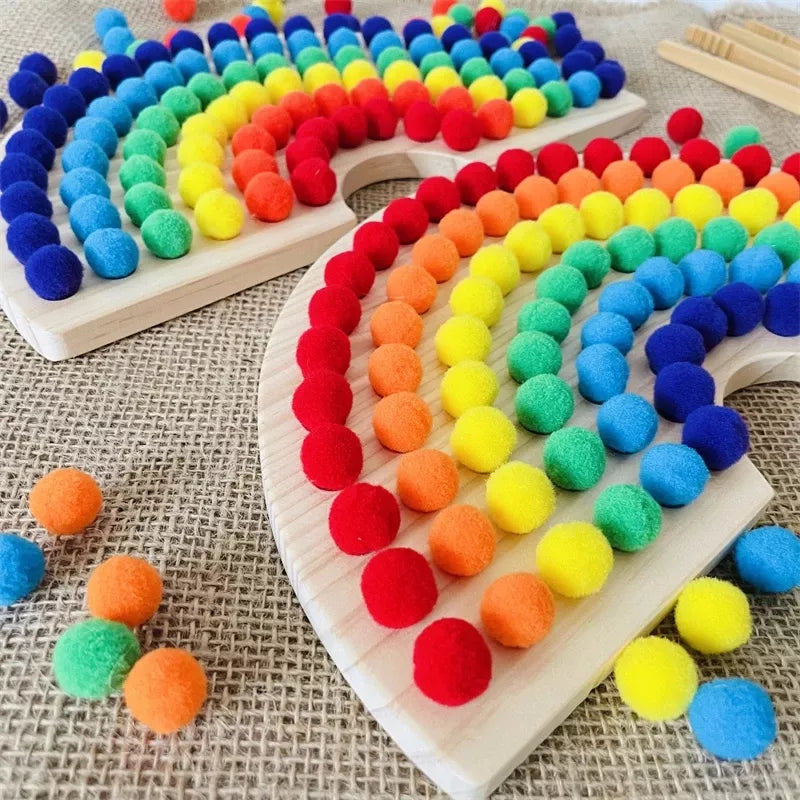 Wooden Rainbow Sorting Board