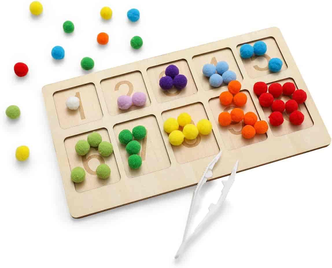 Wooden Rainbow Sorting Board