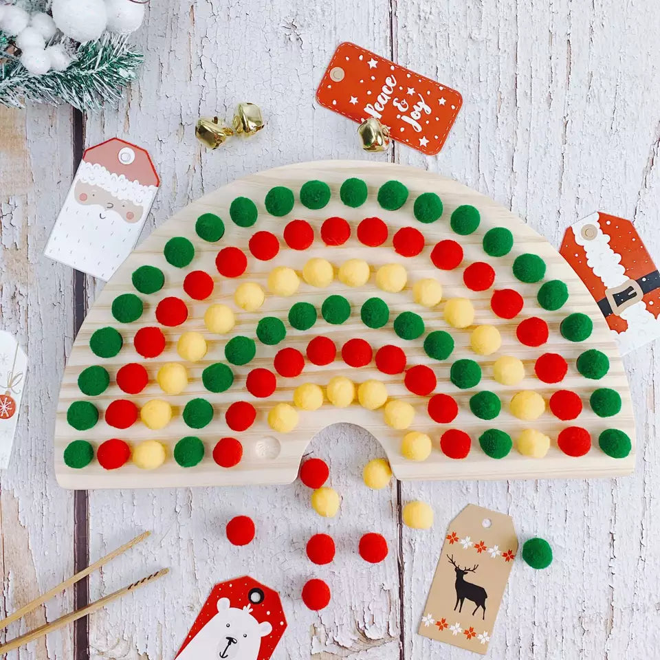 Wooden Rainbow Sorting Board-image-3