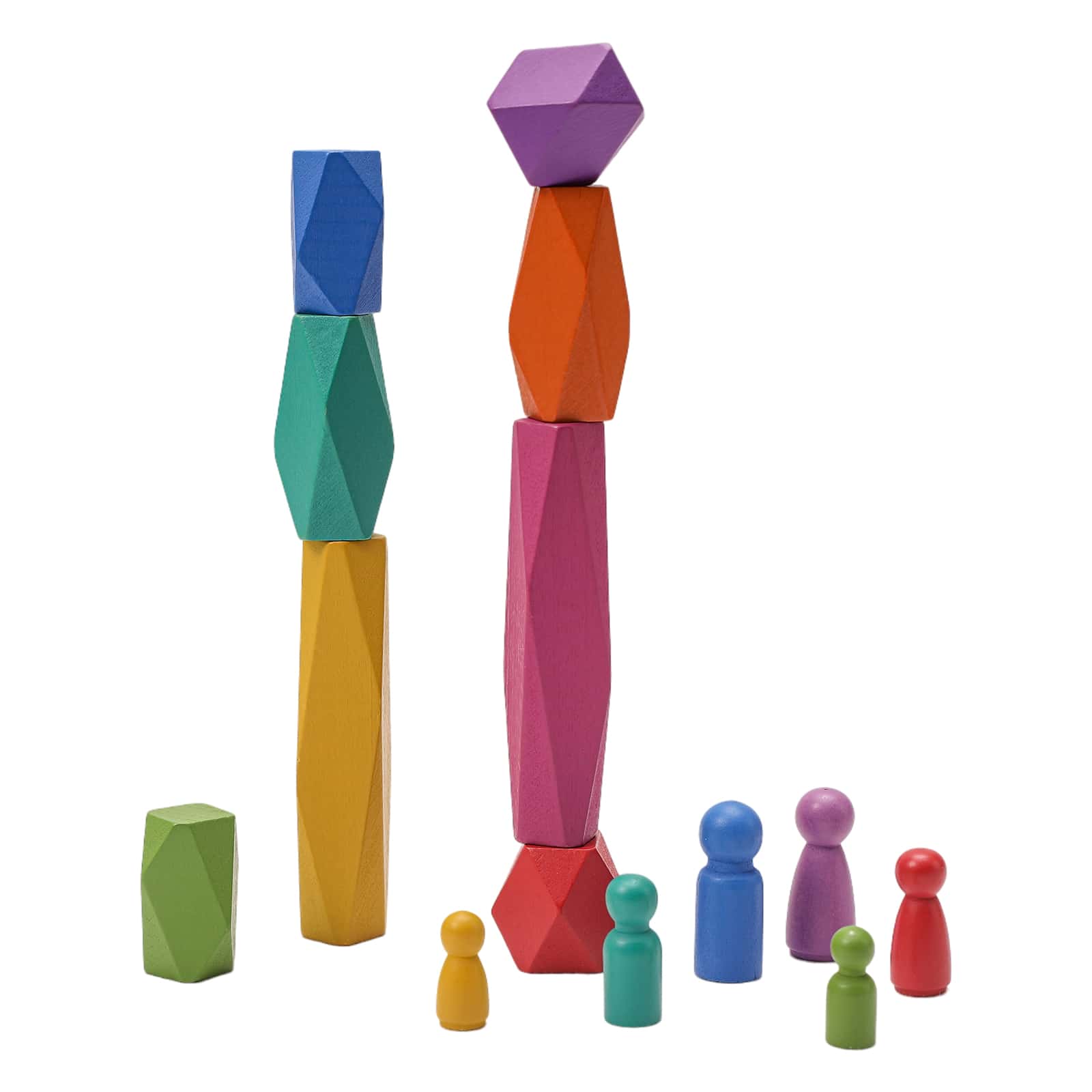 Wooden Rainbow Stones Building Blocks-image-11